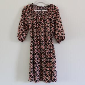 The Webster Miami for Target Belted Half Sleeve Dress Abstract Print Pink Blue M